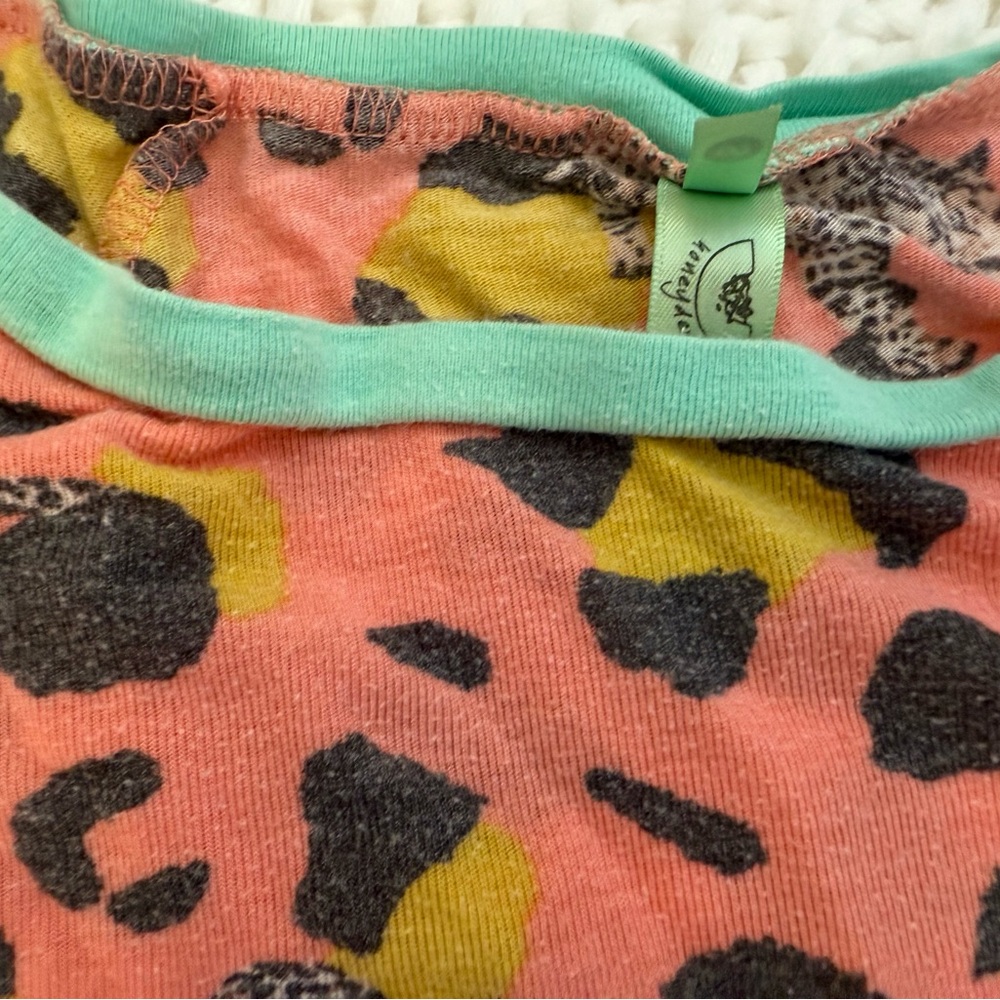 Leopard Print Pajamas - Salmon/Teal 🐆 Honeydew Brand - Picture 2 of 8